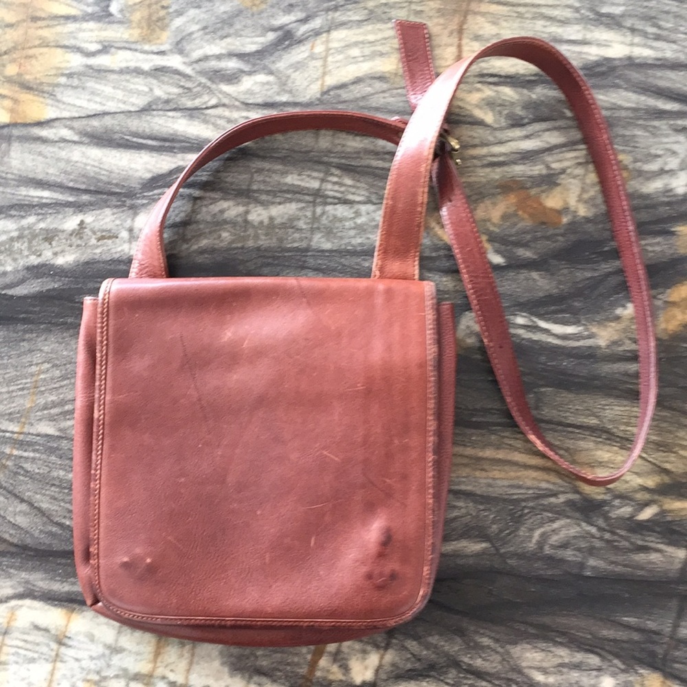 Vintage leather satchel from Sundance.